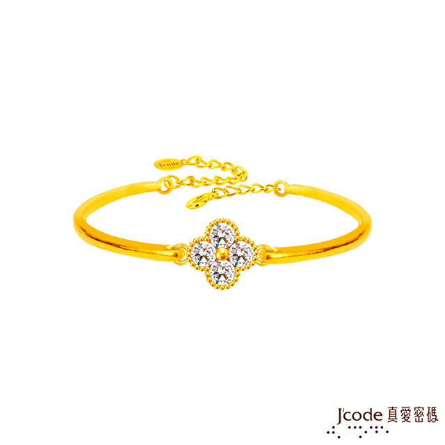 Jcode 真愛密碼 金飾 洋溢幸福硬金手環