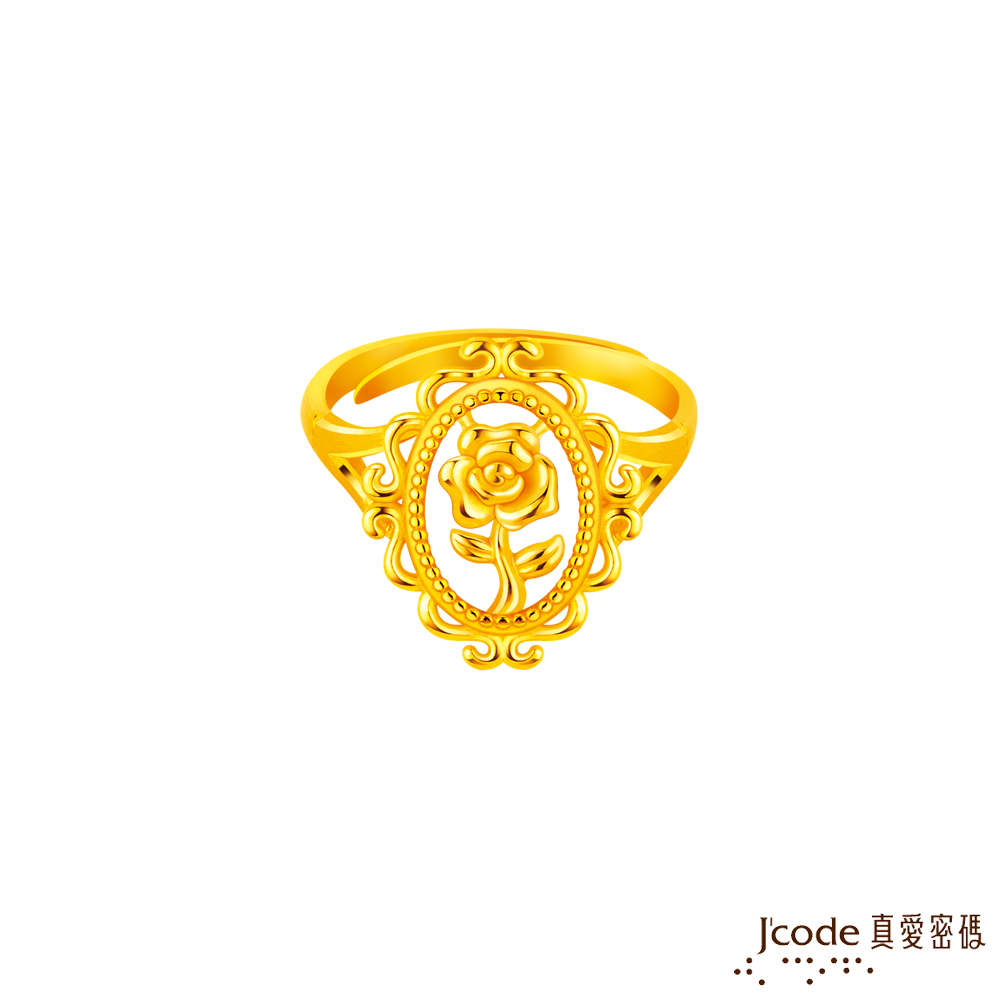 Jcode 真愛密碼 金飾 古典玫瑰黃金戒指