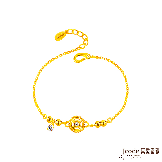 Jcode 真愛密碼 Jcode金飾 真愛-鑽古錢硬金手鍊