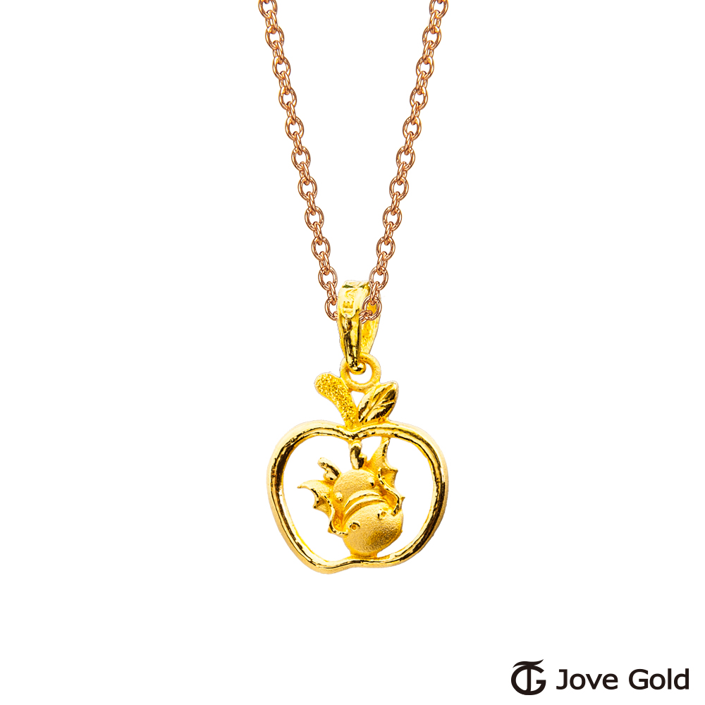 Jove gold 漾金飾 平安龍黃金墜子 送項鍊