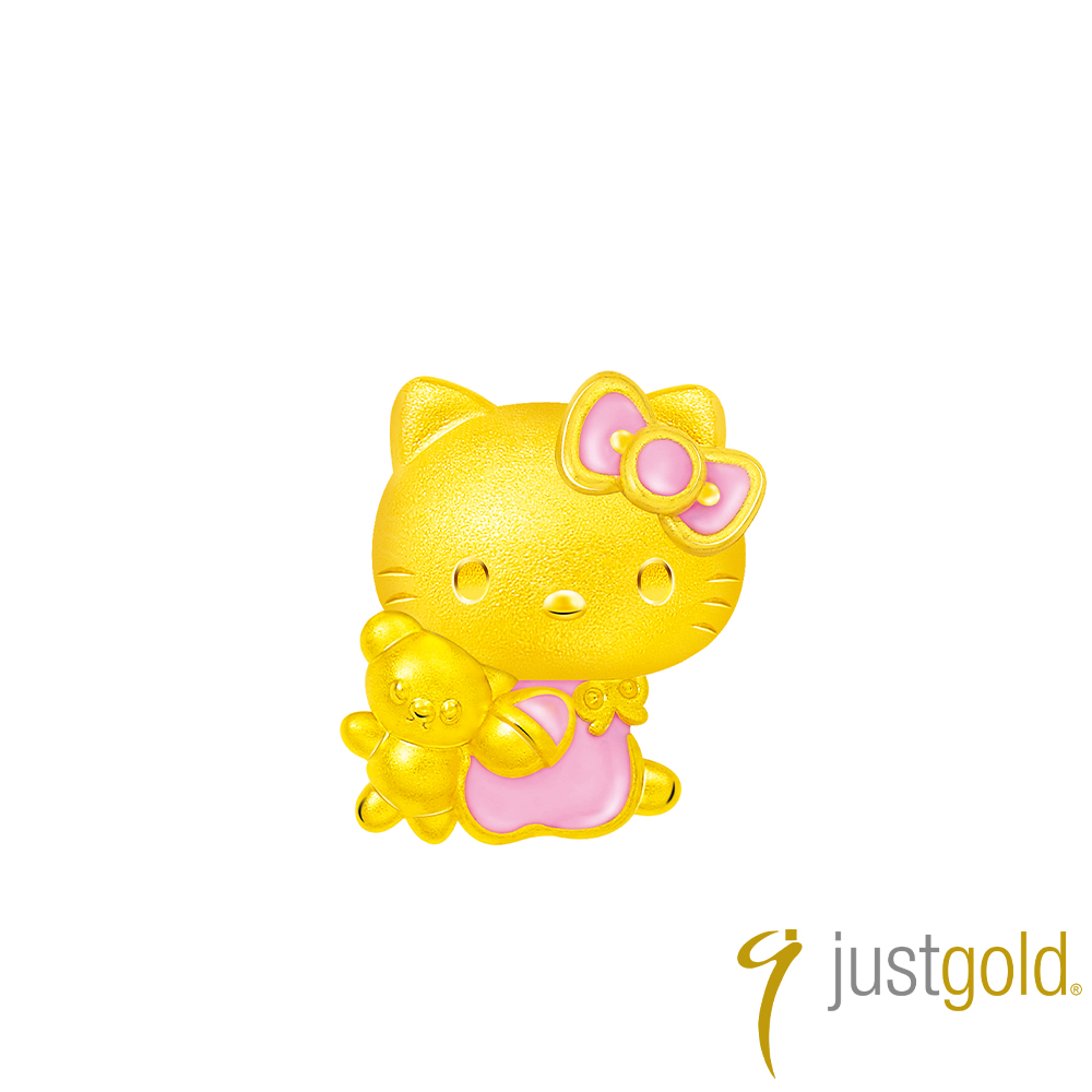 Just Gold 鎮金店 三麗鷗 Hello Kitty 甜萌寶寶-小熊 黃金串珠