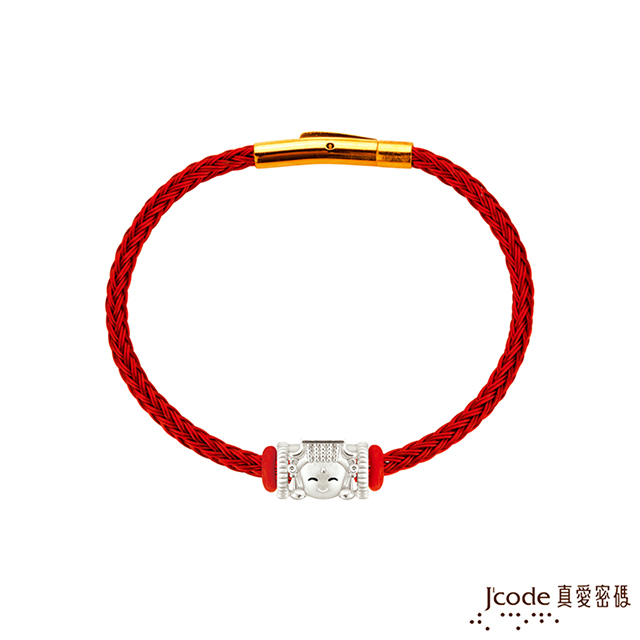 Jcode 真愛密碼 銀飾 大甲媽 媽祖純銀/鋼編織手鍊