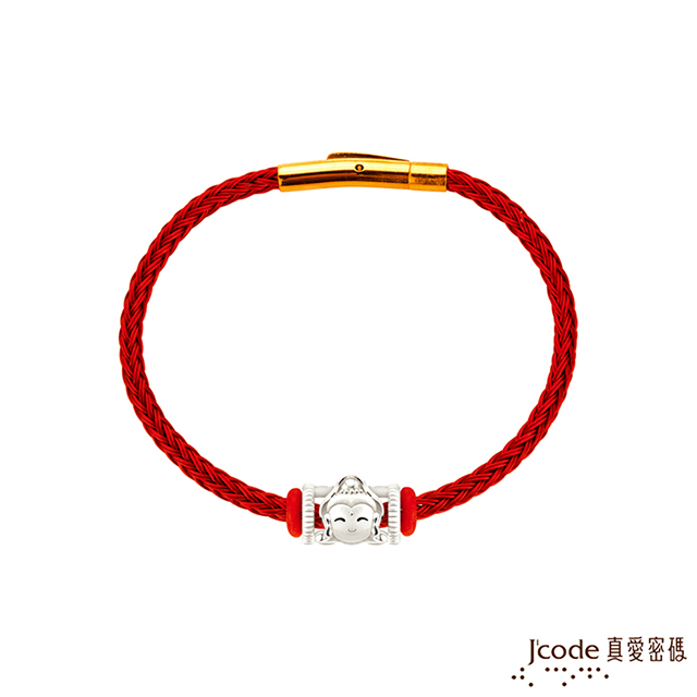 Jcode 真愛密碼 銀飾 大甲媽 觀音純銀/鋼編織手鍊