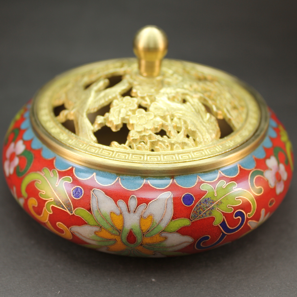 景泰藍香爐薰香爐精美雅緻簍空雕圖騰鎮宅辟邪塔香線香- PChome 24h購物