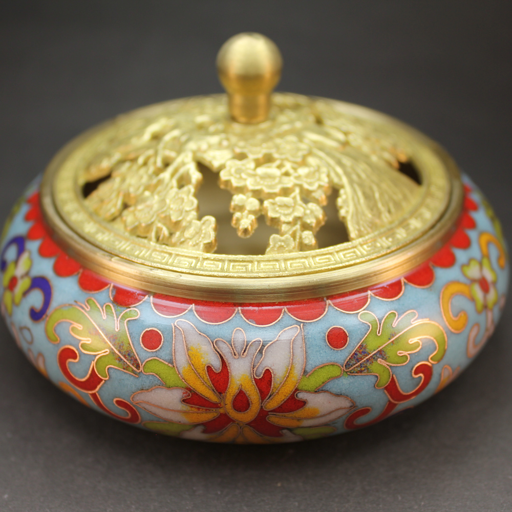 景泰藍香爐薰香爐精美雅緻簍空雕圖騰鎮宅辟邪塔香線香- PChome 24h購物