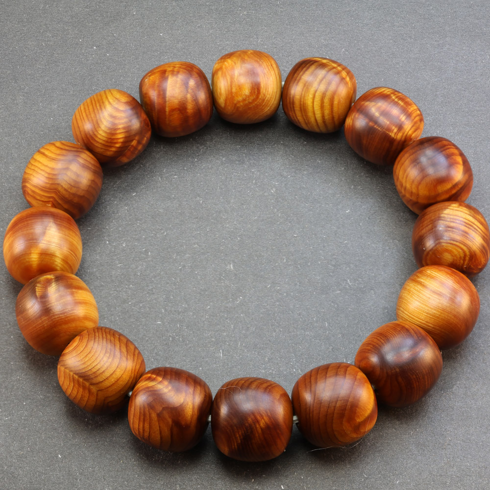 【最終2点】入手不可能！太行山・崖柏 陳化老料 高光天然木ブレスレット 18mm 000002_1770062227.jpg