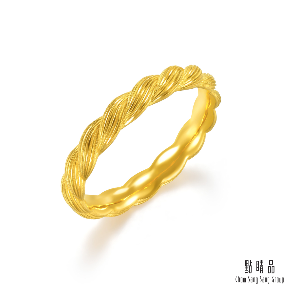 Chow Sang Sang Group 點睛品 扭扭麻花 黃金戒指_計價黃金(港圍11)