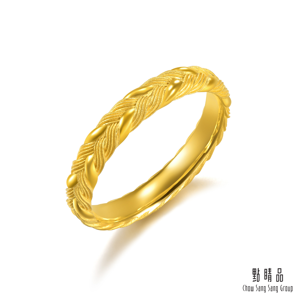 Chow Sang Sang Group 點睛品 麻花編織紋 黃金戒指_計價黃金(港圍11)