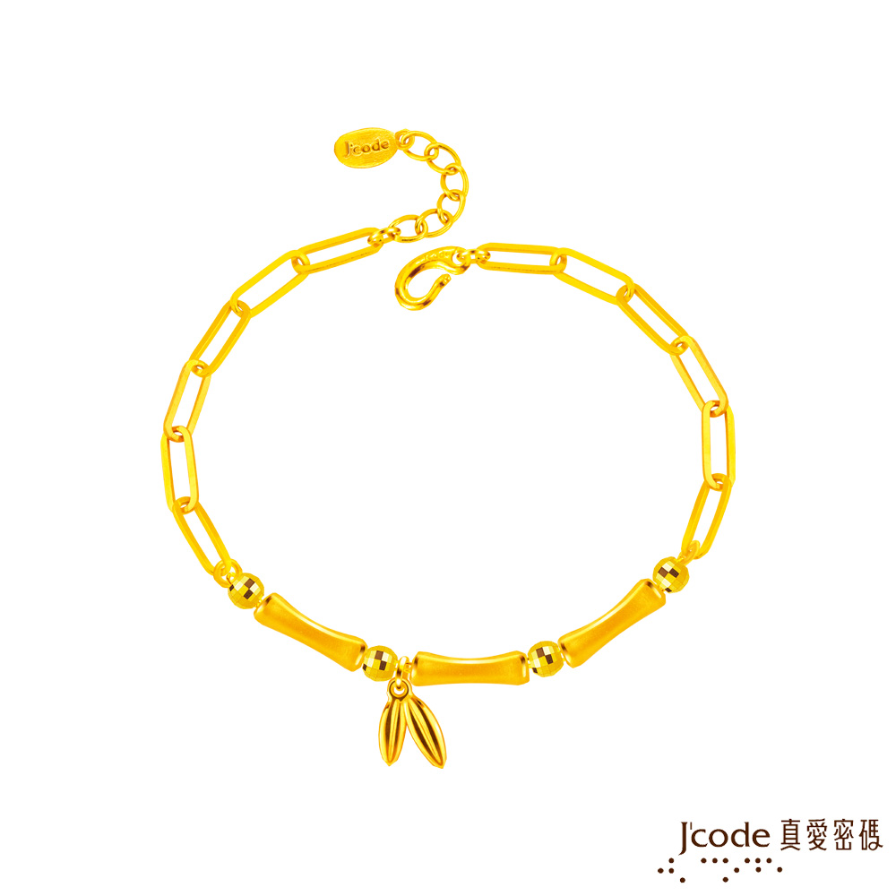 Jcode 真愛密碼 大甲媽 竹報平安硬金手鍊