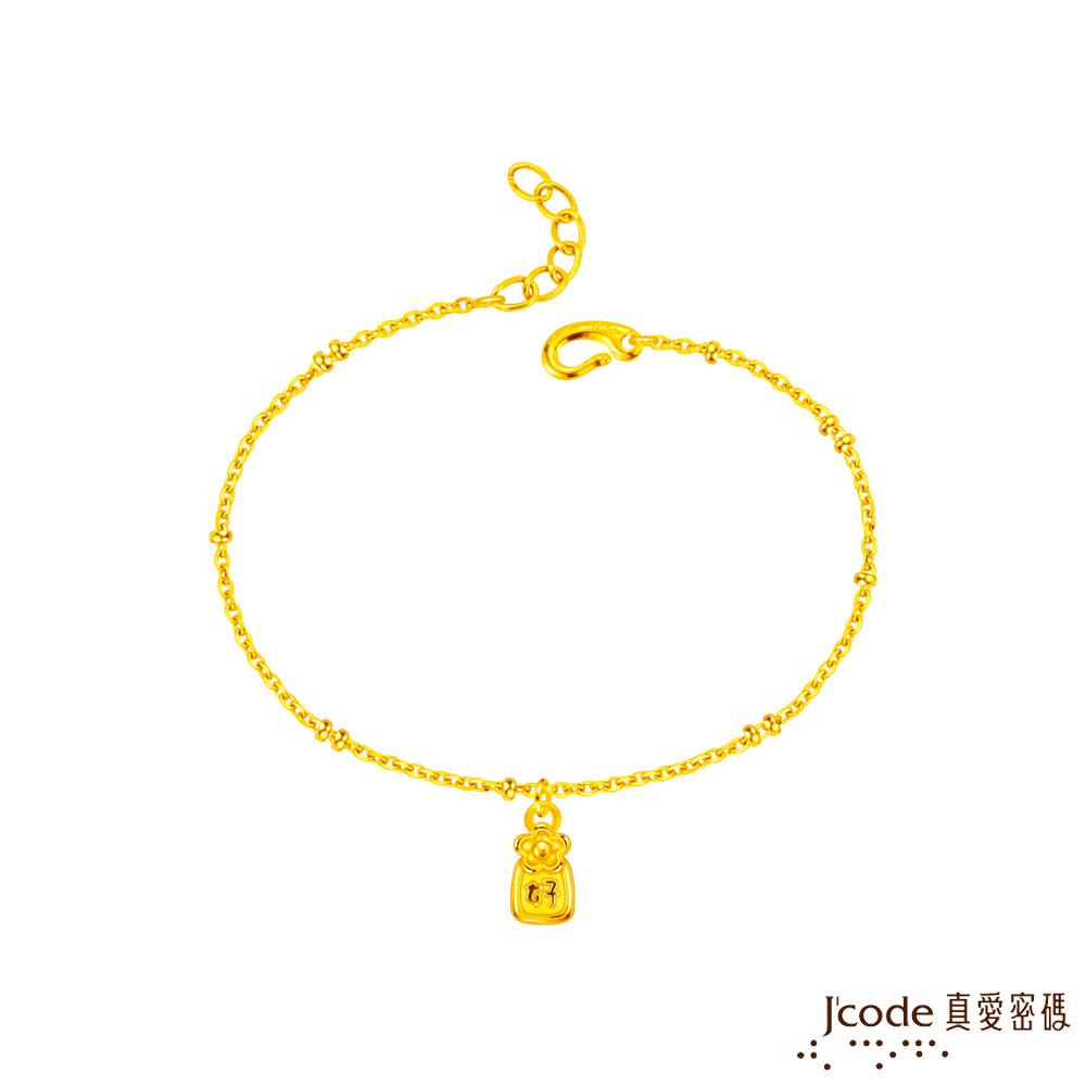 Jcode 真愛密碼 霞海城隍 桃花好旺御守硬金手鍊-迷你款