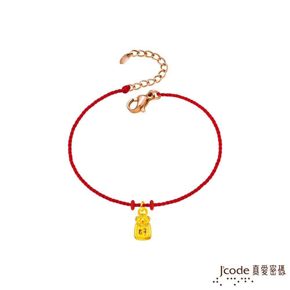 Jcode 真愛密碼 霞海城隍 桃花好旺御守硬金編織手鍊-迷你款