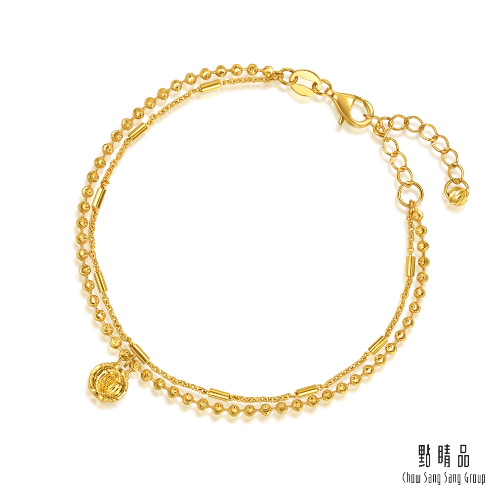 Chow Sang Sang Group 點睛品 雙鍊小金球 黃金手鍊_計價黃金