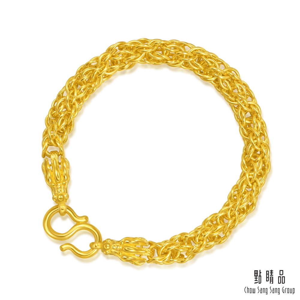 Chow Sang Sang Group 點睛品 雙龍盤扣 黃金手鍊_計價黃金