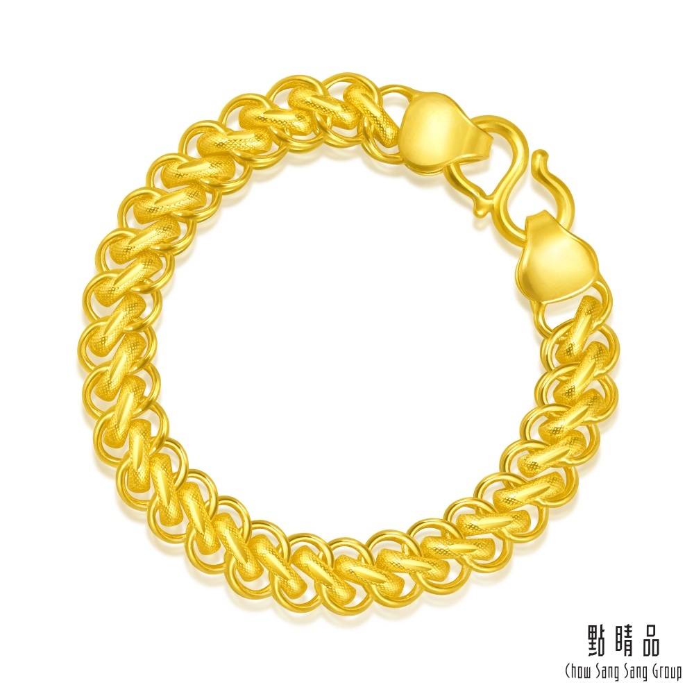 Chow Sang Sang Group 點睛品 S型扁素鍊 黃金手鍊_計價黃金