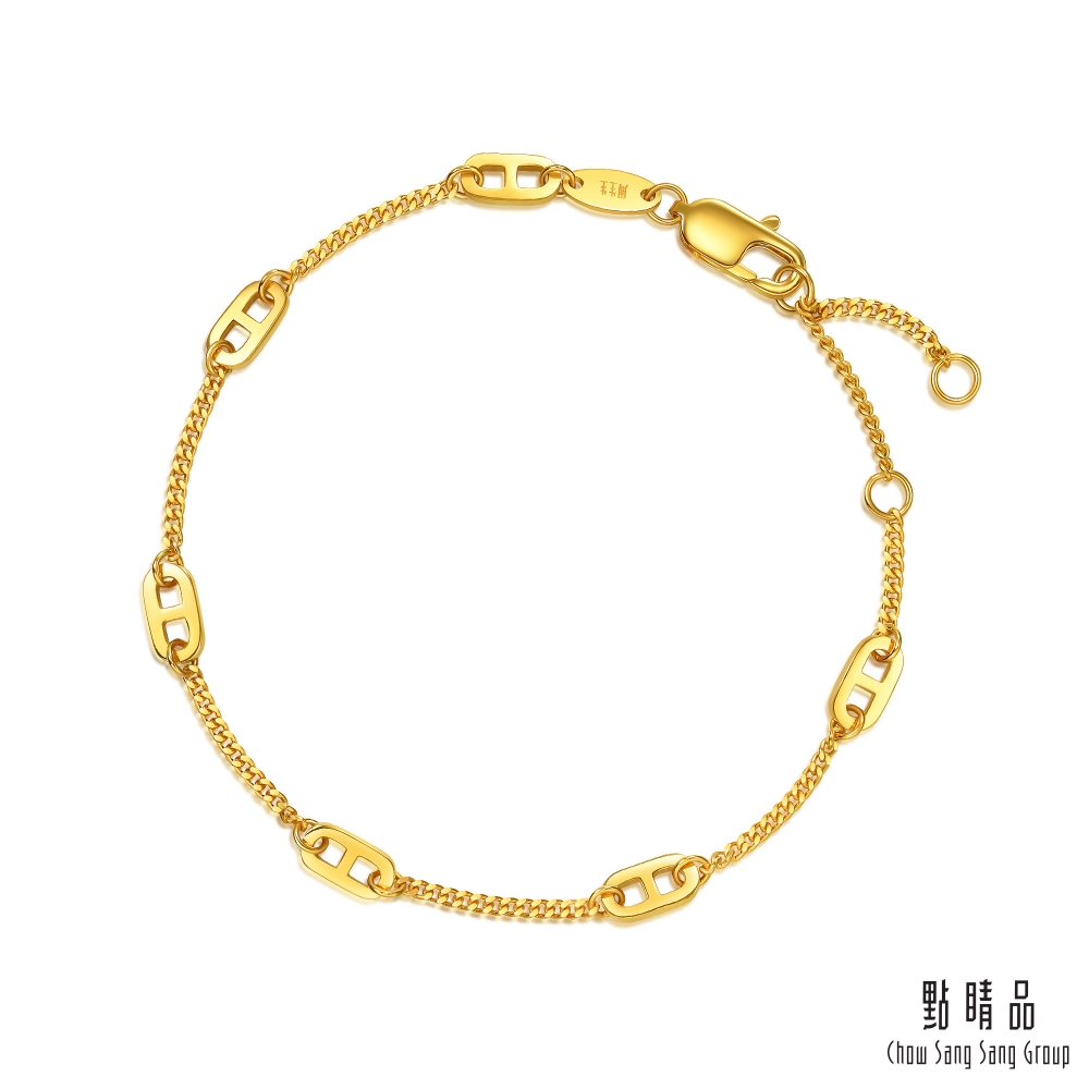 Chow Sang Sang Group 點睛品 幾何環扣 黃金手鍊_計價黃金