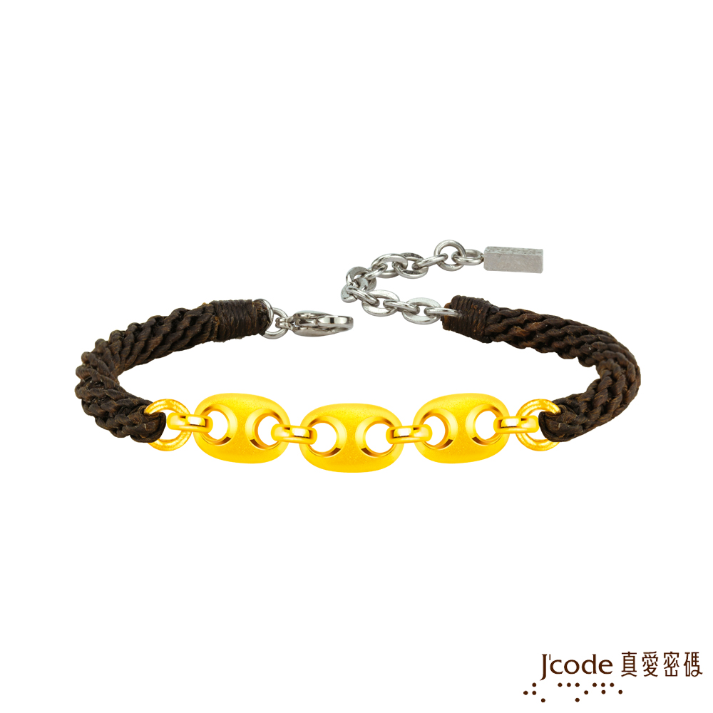 Jcode 真愛密碼 豬你相戀硬金編織男手鍊