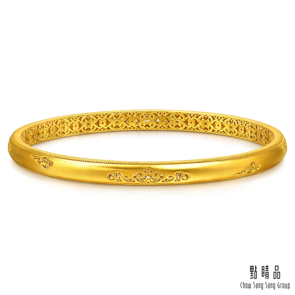 Chow Sang Sang Group 點睛品 如意雲 黃金手鐲_計價黃金(08)