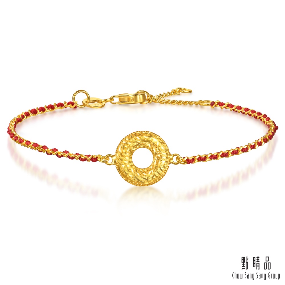 Chow Sang Sang Group 點睛品 紅繩平安扣 黃金手鍊_計價黃金