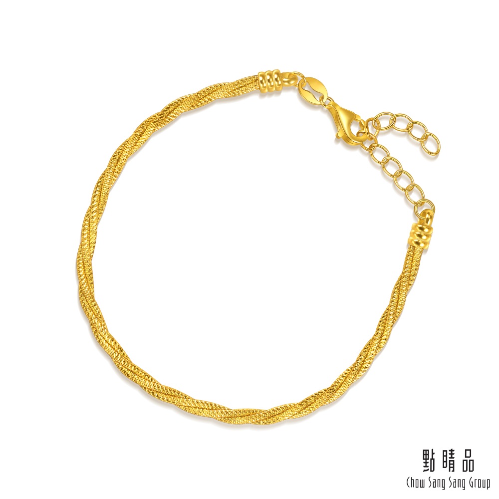 Chow Sang Sang Group 點睛品 細緻扭紋 黃金手鍊_計價黃金