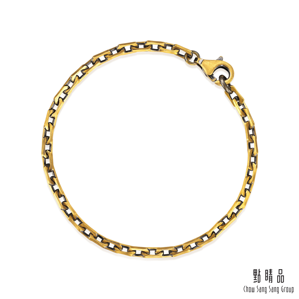 Chow Sang Sang Group 點睛品 黑金美學 經典素鍊 黃金手鍊_計價黃金(17)