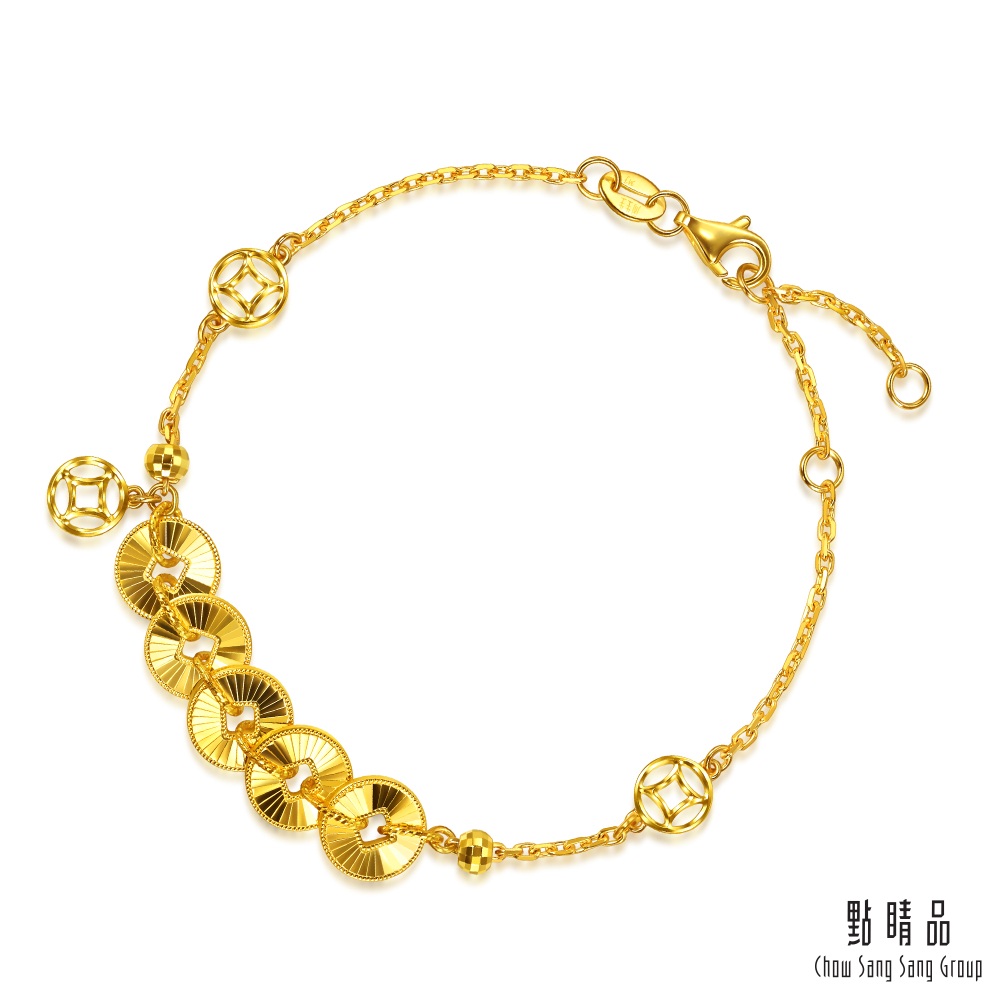 Chow Sang Sang Group 點睛品 富貴五帝錢 黃金手鍊_計價黃金