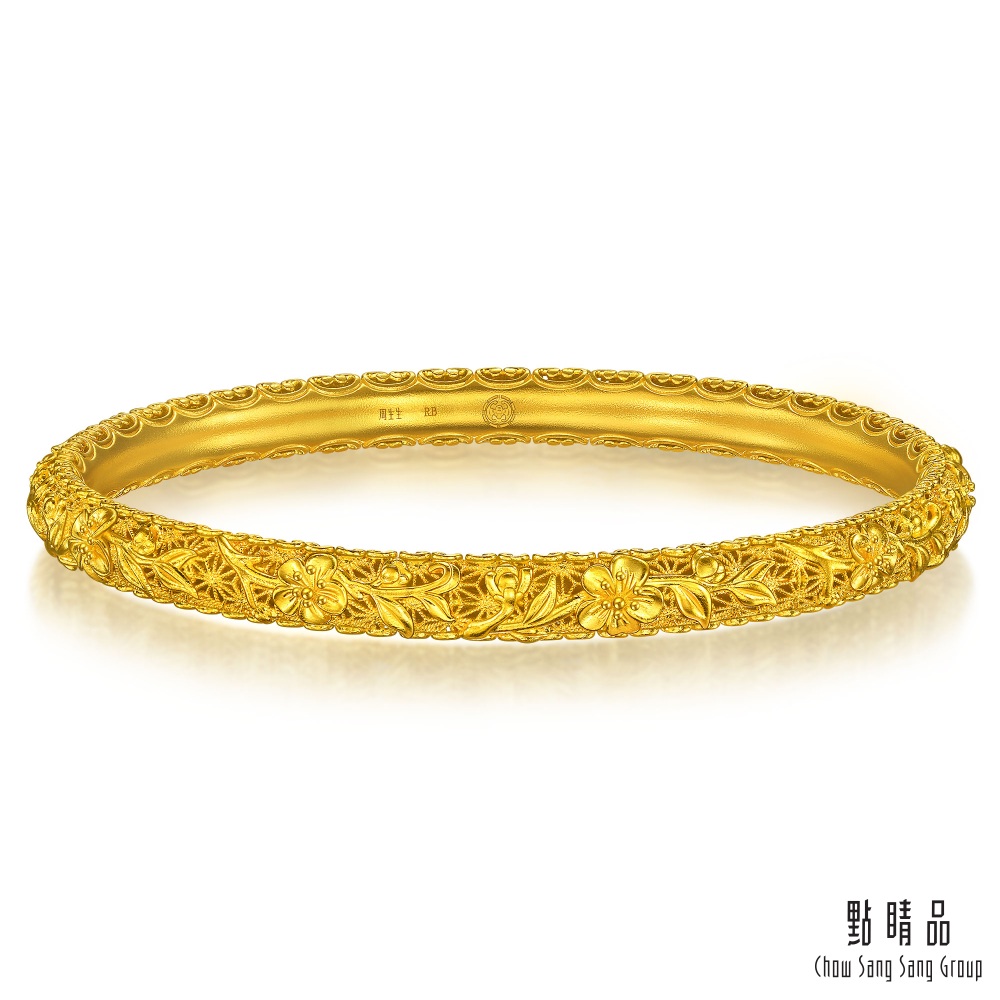 Chow Sang Sang Group 點睛品 桃花灼灼 黃金手鐲_計價黃金(08)