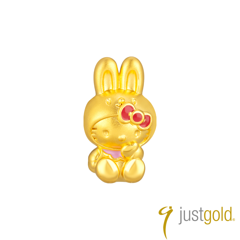 Just Gold 鎮金店 奶萌寶寶 黃金串珠 (Kitty兔)