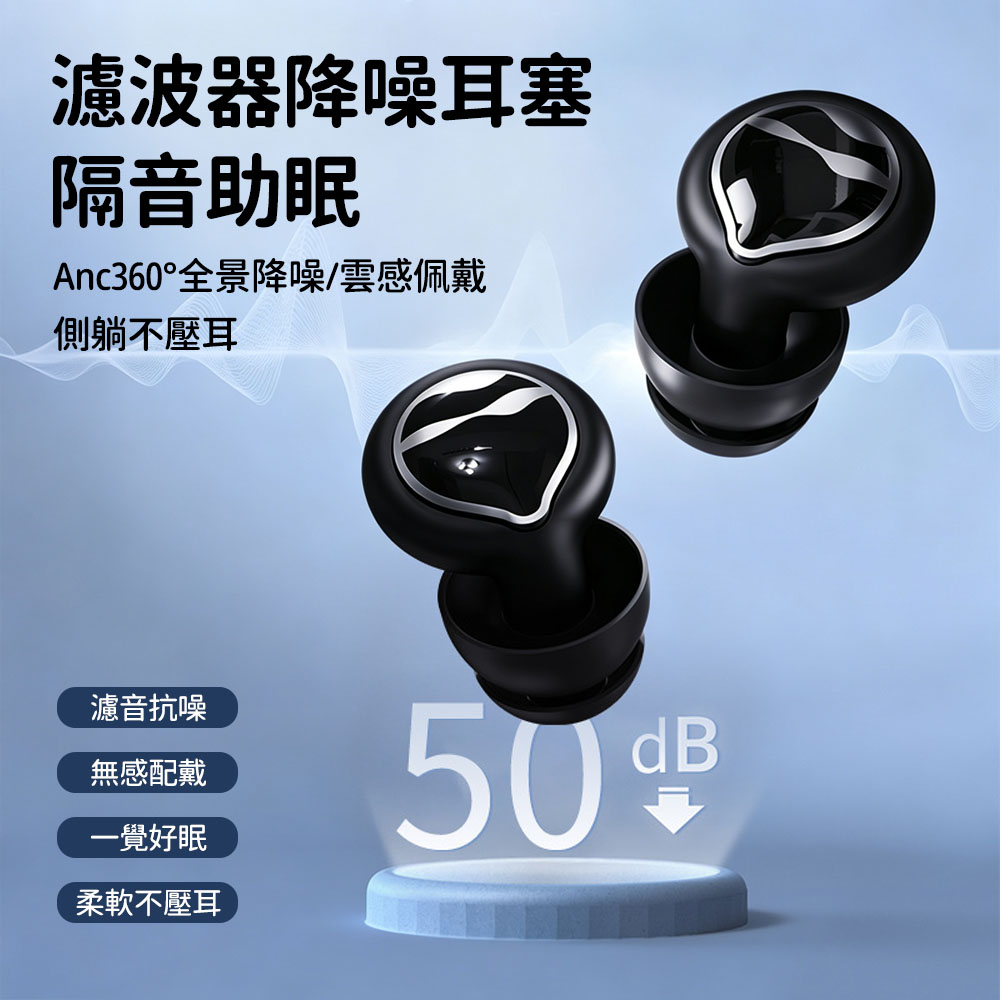 SUNORO 水滴造型矽膠降噪耳塞 睡眠隔音耳塞 防噪音靜音耳塞 深度降噪 附收納盒 可水洗重複使用