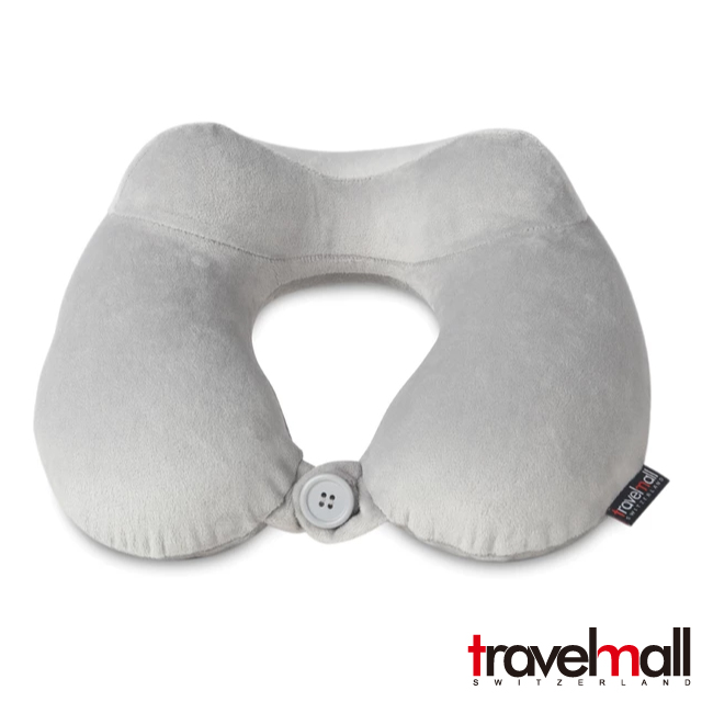 Travelmall 舒適記憶旅行頸枕-灰 (飛機枕/午睡枕/U型枕)