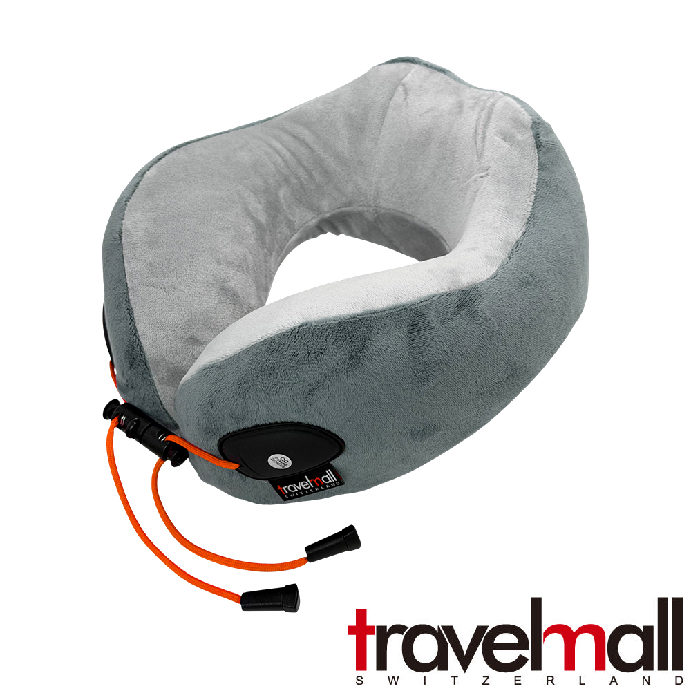 Travelmall REBOND-M型舒適記憶頸枕-灰 (飛機枕/午睡枕/U型枕)
