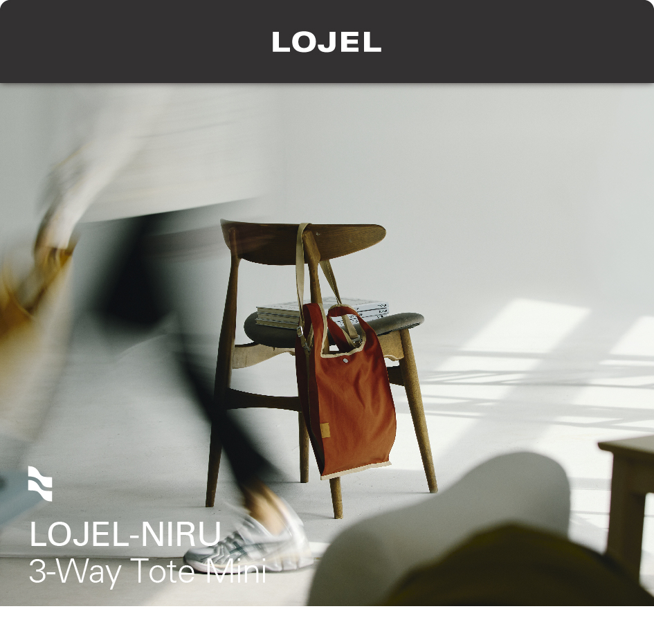 LOJEL NIRU 迷你摺疊三用托特包(旅行袋 手提 肩背 斜背) 簡約 時尚