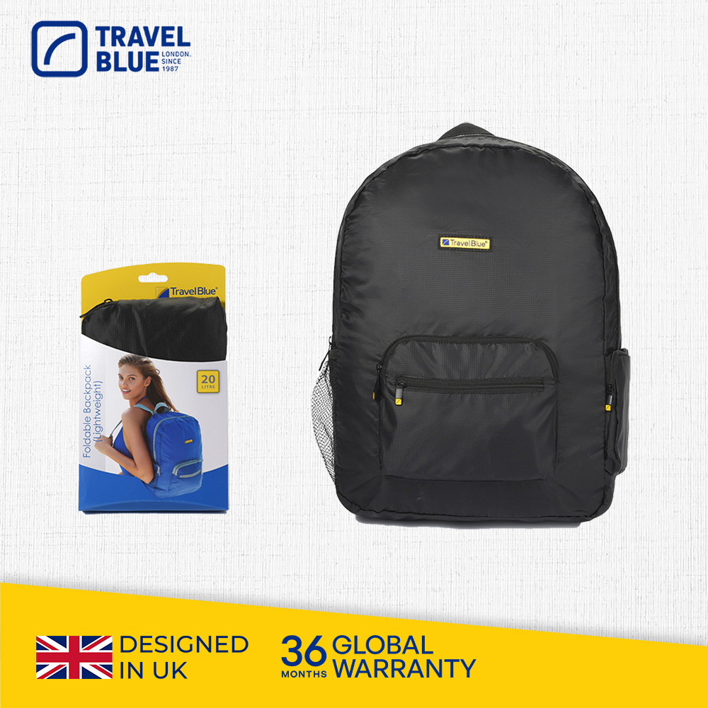 Travel Blue 藍旅 Foldable 輕便型折疊背包 (20L) 黑色