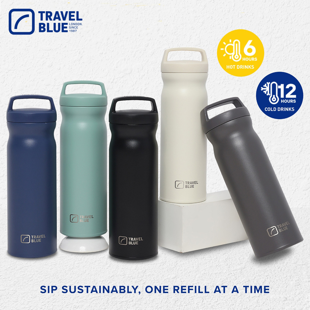 Travel Blue 藍旅 旅行用保溫保冷瓶 304不鏽鋼 五色任選 500ML保溫瓶/保溫杯/防漏水壺 TB521