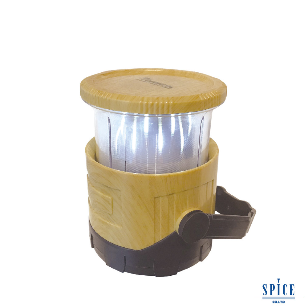 SPICE 【日本】 OF LIFE 仿天然營火LED提燈(兩色燈光)- 淺色木頭  露營氣氛燈 派對燈 野餐燈