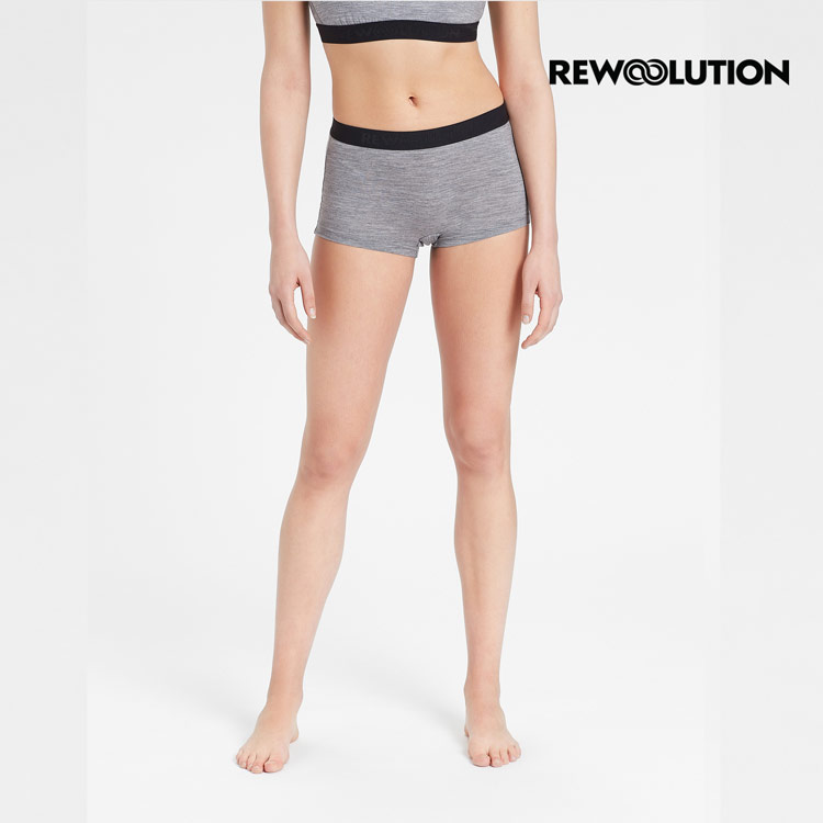 Rewoolution 女BOXWA 140g內褲[霧灰]-羊毛褲 內褲 保暖褲 登山必備-REJB2WU20193