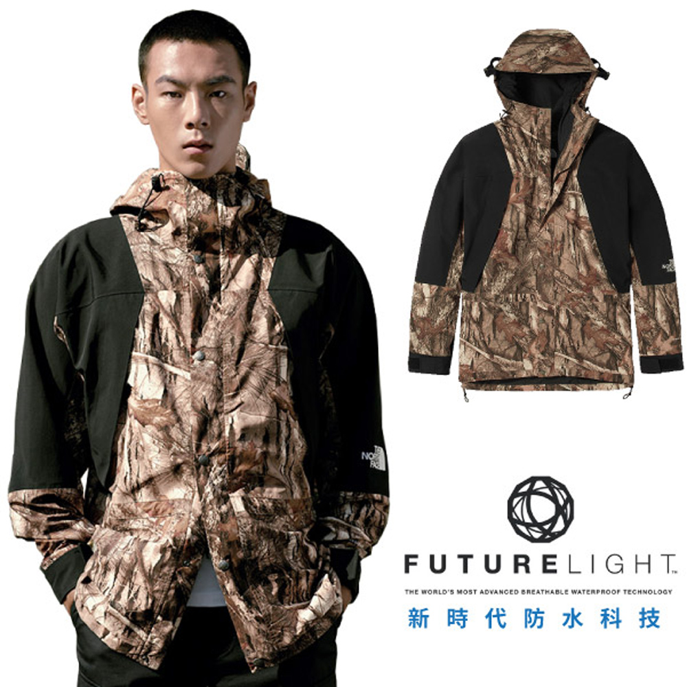 The North Face 北面限量ICON FUTURELIGHT 防水透氣防風連帽外套(可套接).風雨衣/登山健行滑雪/4R52-047  森林印花N - PChome 24h購物