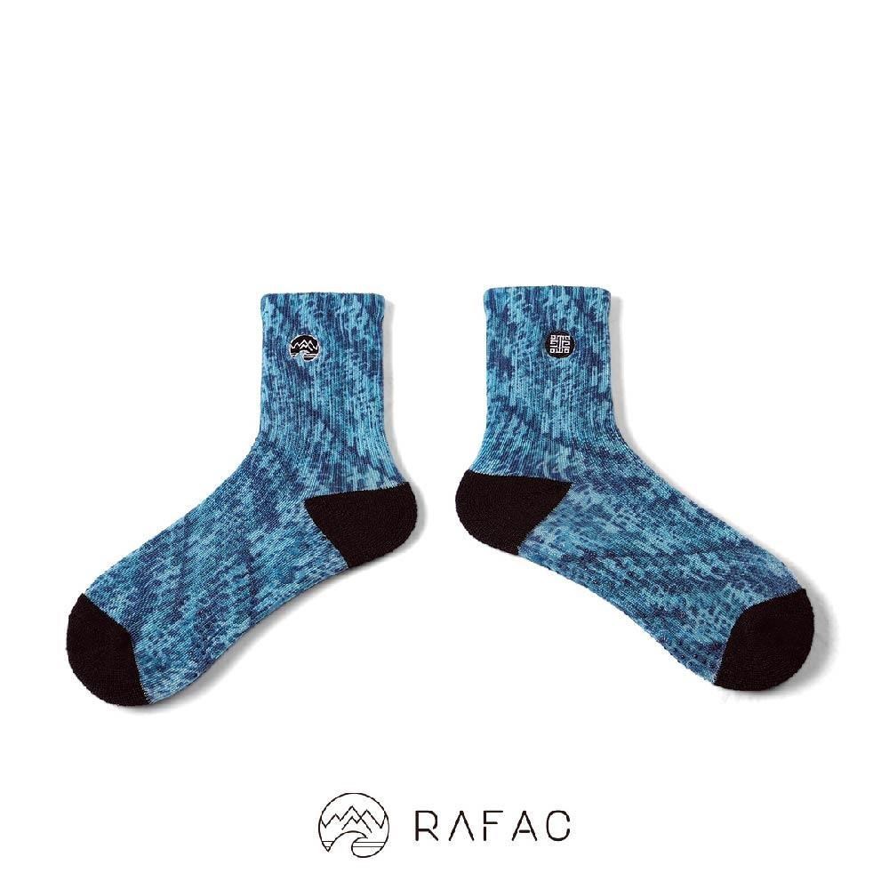 RAFAC 故宮聯名 咖啡紗機能動動童襪_快雪時晴帖_晴天藍