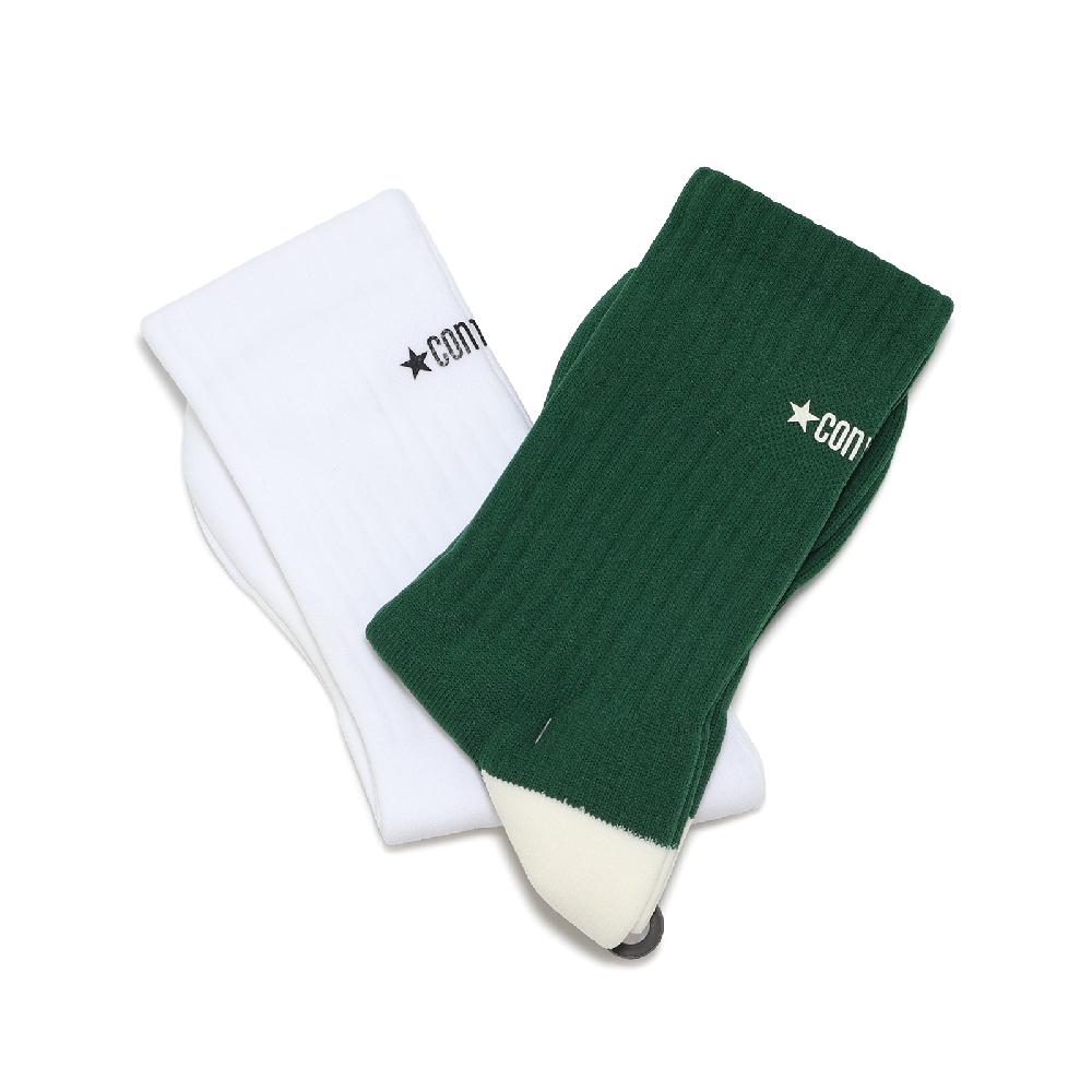 CONVERSE 匡威 休閒襪 Half Cushion Quarter Lycra 短襪 白 綠 襪子 UC0641F8G