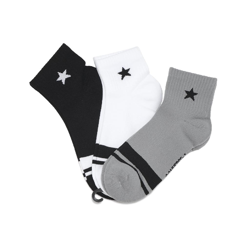 CONVERSE 匡威 休閒襪 Half Cushion Quarter Lycra Sock 黑 白 灰 短襪 襪子 UC0648042