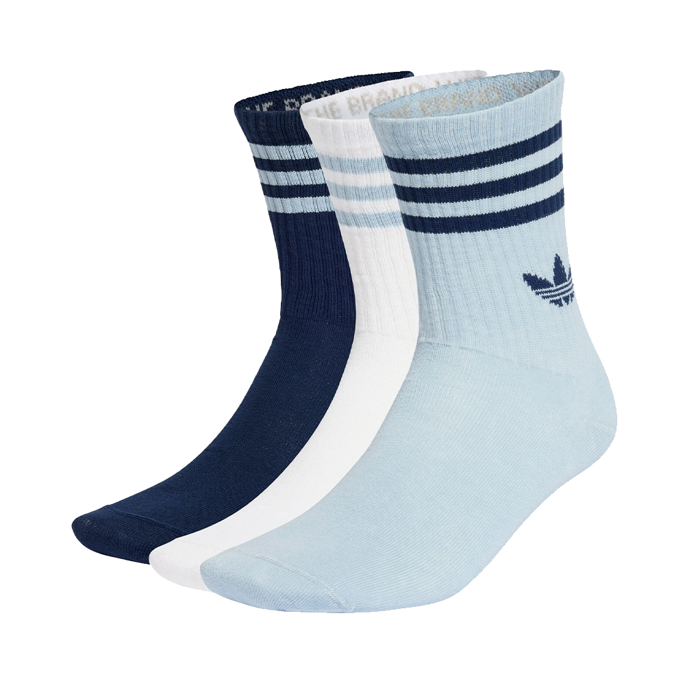 adidas 愛迪達 襪子 3S CREW S 3P 運動襪 運動長襪 3雙入 - KT1694