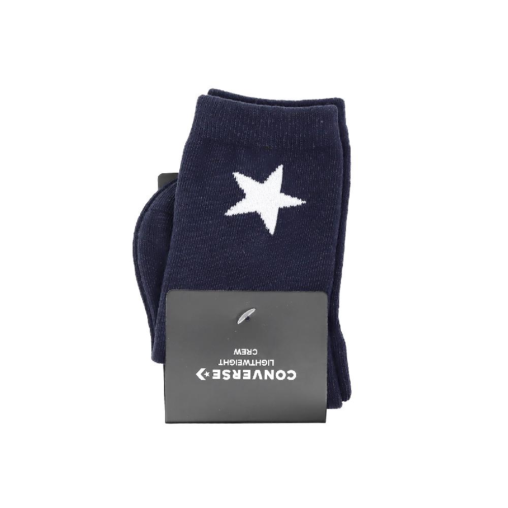CONVERSE 匡威 休閒襪 Lightweight 中大童 藏青藍 童襪 襪子 長襪 星星 CV2433018PS002