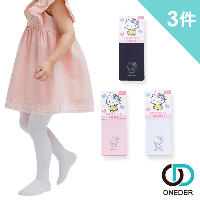 ONEDER 旺達 凱蒂貓兒童韻律褲襪 KT6005 3入超值組