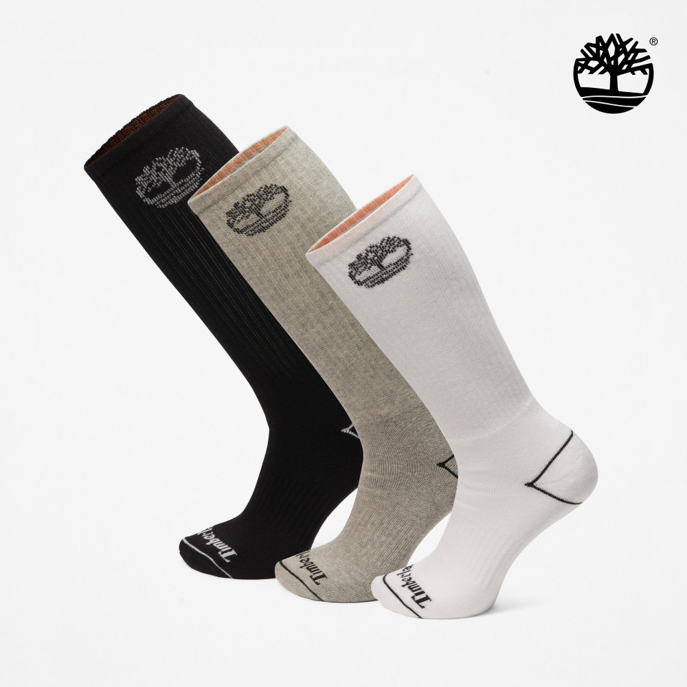 Timberland 中性多配色中筒襪三入組|A6BBYM05