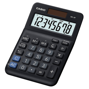 CASIO 卡西歐8位數桌上小型計算機-(MS-8F) - PChome 24h購物