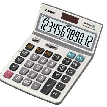 CASIO 卡西歐 12位數桌上長駐型計算機-(DW-120MS)