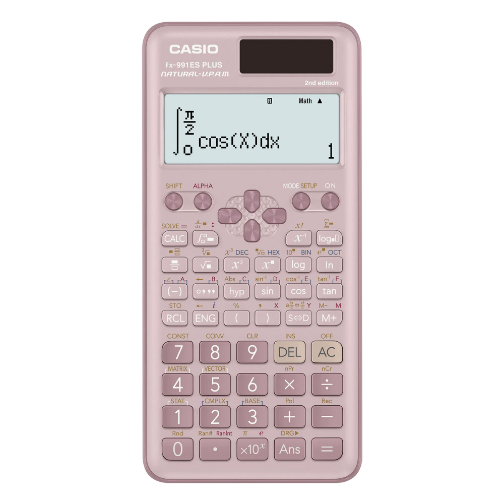 CASIO 卡西歐 12位數工程型計算機第2代新色-莫蘭迪藕粉(FX-991ESPLUS-2-PK)