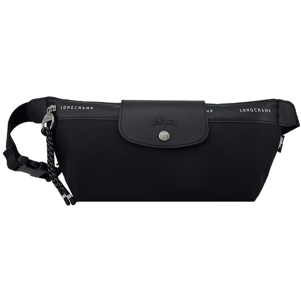 Longchamp LE PLIAGE ENERGY系列再生尼龍腰包(中/黑)