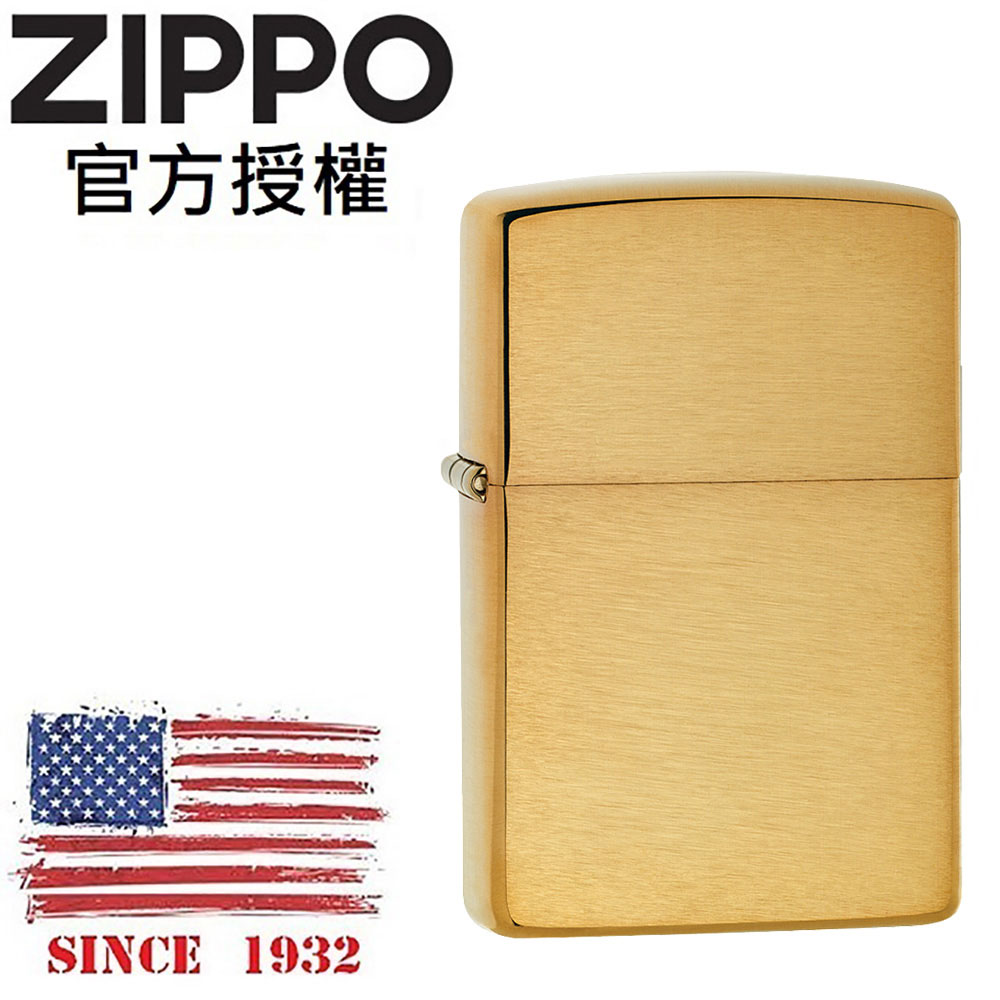 Zippo 【官方授權店】Armor Brushed Brass 黃銅拉絲(加厚版)防風打火機