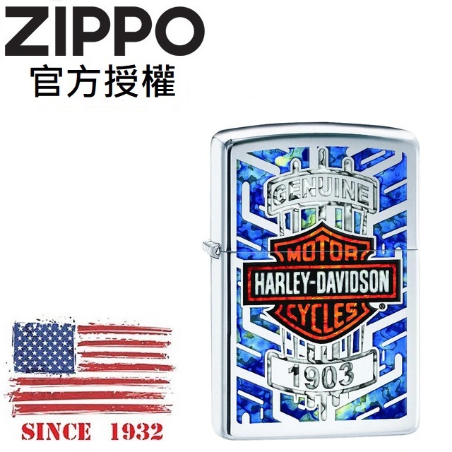 Zippo 【官方授權店】Harley-Davidson 哈雷1903紀念款防風打火機