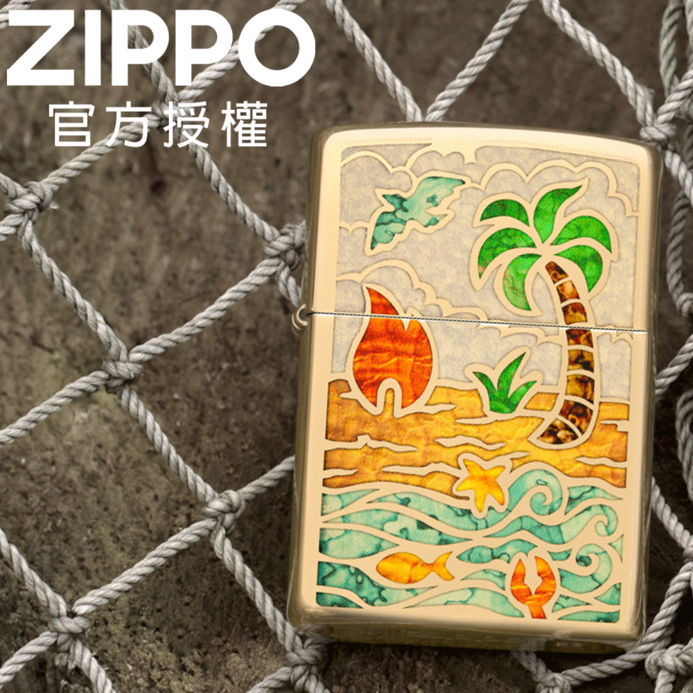 Zippo 【官方旗艦店】Beach Day Design 夏日海灘防風打火機